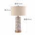 American Luxury Shell Table Lamp LED Cloth Art Desk Light